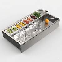 2026 90L Veelzijdige IJsbank IJsbar Werkbank Werkstation Modulaire Werkruimte met Afwateringssysteem Cocktailbar