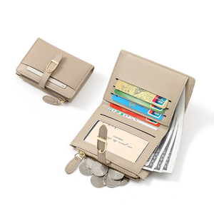 Portefeuille court en cuir PU haut de gamme à deux volets avec clip simple et multifonctionnel - Product Image 2