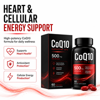 Coenzyme Q10 Naturel CoQ10 500mg Gélules Molles Haute Puissance Ubiquinone Soutien Cardiaque Formule Marché Américain Marque Privée