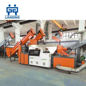 Lianding Hot Sale PE PP HDPE LDPE Plastic Bag Film Squeezer Drying Pelletizing Granulating Machine