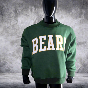 Felpa Girocollo Verde Bears da <span class=keywords><strong>Uomo</strong></span>, Vestibilità Regolare, 100% Cotone French Terry, Pullover Casual per l'Autunno - Product Image 1