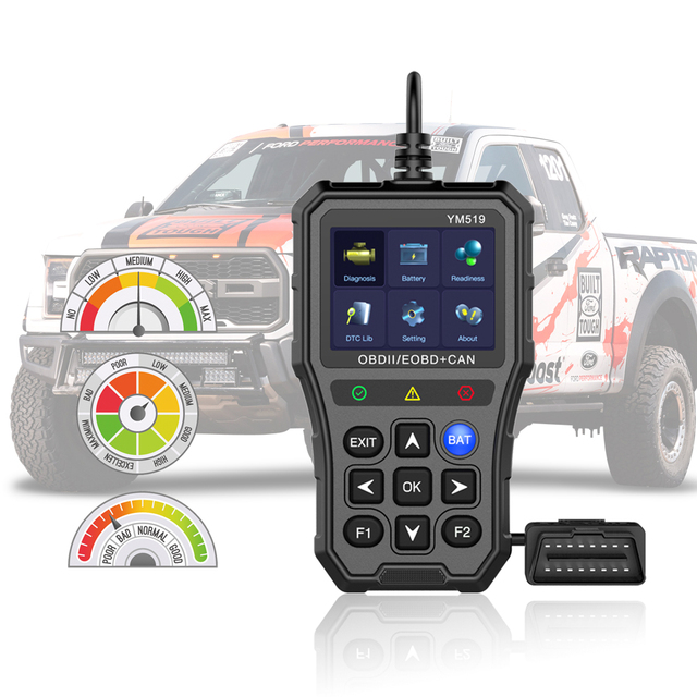 YM519 ObdII Vehicle Scan Professional Scan Tool 2.8 Inch Screen Obd2 Code Reader Scanner Handheld Obd2 Testing Equipment