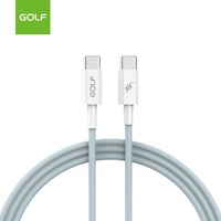 Kabel USB nilon kepang cepat, portabel kualitas tinggi 1m 65W pengisian daya Cepat Tipe C ke Tipe C untuk ponsel
