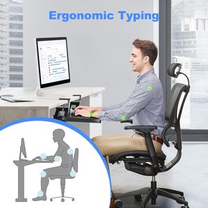 Plateforme coulissante sous le bureau pour accessoires de maison Ningbo, <span class=keywords><strong>support</strong></span> de <span class=keywords><strong>clavier</strong></span> à fixation C-Clamp, vente directe usine - Product Image 6