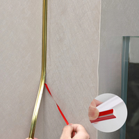 Moulure d'angle murale autocollante en PVC brillant pour l'intérieur et l'extérieur des villas et hôtels - Décoration d'angle de sol au design moderne