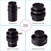 Single Arm Boom Stand Metallurgical Stereo Microscope 0.7-4.5x Trinocular Zoom 4X/10X/40X/100X Objectives 360 Rotatable Head