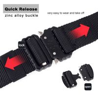 Ceinture tactique en nylon réglable personnalisée pour homme, pour les activités de plein air