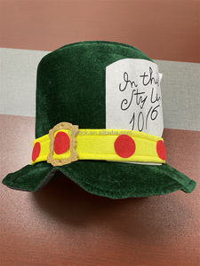 Custom Adult <strong>Mad</strong> <strong>Hatter</strong> <strong>Hat</strong> Green Velvet Carnival Party <strong>Hat</strong> - Product Image 2