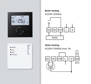Termostato <span class=keywords><strong>Digitale</strong></span> Programmabile WiFi a Risparmio Energetico 2026 per Caldaie a Gas e Sistemi di Riscaldamento dell'Acqua, Compatibile con Alexa e Google Home - Product Image 2