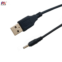 Vente directe d'usine, prise d'alimentation DC 3,5 mm x 1,35 mm, câble d'alimentation USB mâle vers 35135, câble de charge, cordon d'alimentation