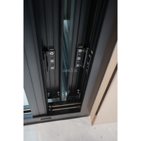Portes et fenêtres AMJ NFRC, portes coulissantes en aluminium ultra-lisses, portes pliantes en aluminium, portes extérieures pliantes pour patio, pour cour arrière
