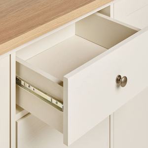 Buffet de style européen personnalisé en bois massif, <span class=keywords><strong>design</strong></span> shaker, blanc crème laqué mat, <span class=keywords><strong>commode</strong></span> de rangement, armoire d'entrée - Product Image 6