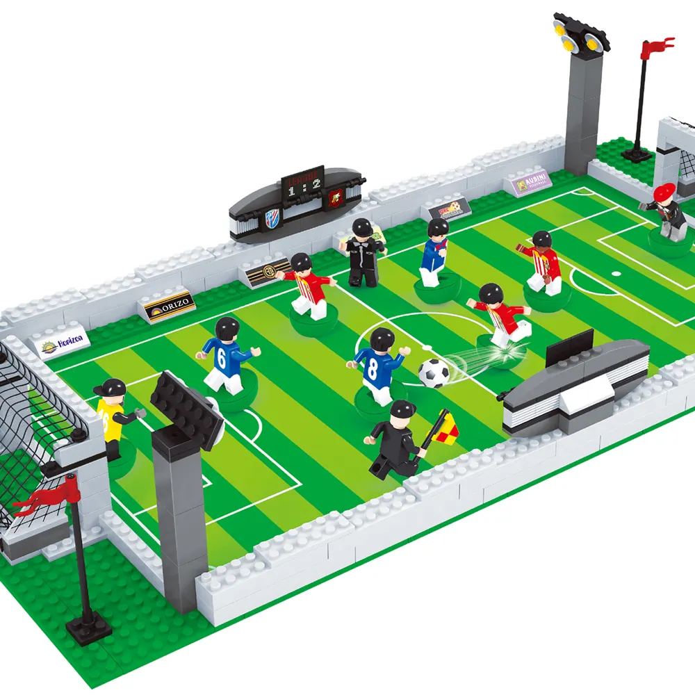 Steam Toy World Cup Sport Fußballspiel mit Action figuren Bausteine 381pc Educational Blocks Set Kompatible Teile