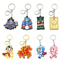 Porte-clés personnalisés en PVC souple et durable avec technique Freeform, service de conception de logo 2D, prix direct usine pour cadeaux promotionnels