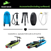 Planche de surf électrique écologique, kit de planche EPP, planche de surf électrique pour les amateurs de plein air avec sièges, lit flottant gonflable, 12KW 48V 4.4KWH