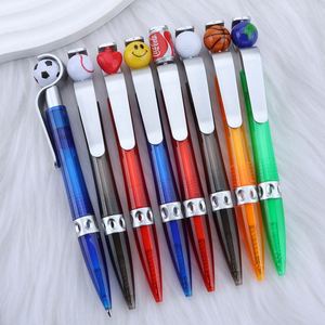 Bolígrafos Promocionales con Logotipo Personalizado, de Plástico, con Caras Felices, de Fútbol, Baloncesto, Béisbol, Globo Terráqueo, Golf y Corazón, para Fanáticos del Deporte - Product Image 2