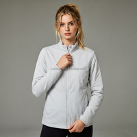 Veste de sport rafraîchissante instantanée I2cool - Antimicrobienne UPF 50+ pour la course, tricotée unie avec fermeture éclair frontale, été automne printemps, 100% sans couture