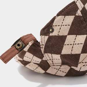 Nuevo Sombrero Newsboy a Cuadros con Diamantes Estilo Europeo Americano para Otoño, Sombrero Ivy Retro para Hombre y Mujer - Product Image 6