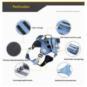 2025 chaud personnalisé tactique Oxford tissu chien extérieur formation gilet anti-déflagrant chien poitrine sangle Service chien harnais gilet - Product Image 3