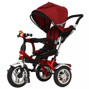 steel frame three wheels new design stroller can be fold ride on pedal cars children tricycle for two-ways push pedal car