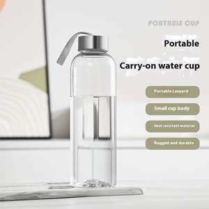 Botella de Agua de Vidrio de Borosilicato Ecológica con Certificación FDA y LFGB, Funda de Neopreno, 500 ml/750 ml, Libre de BPA, a Prueba de Fugas, Apta para <span class=keywords><strong>Microondas</strong></span> - Product Image 4