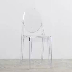 Silla de Hotel Comercial de Resina Acrílica Transparente Apilable de Diseño Moderno para Exteriores, Resistente al Agua - Product Image 4