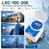 Compteur d'eau intelligent à lecture à distance basé sur l'IoT, ultrasonique, DN15 DN20, NB-IoT 4G LoRaWAN, sans fil, contrôlé par vanne, pour eau domestique