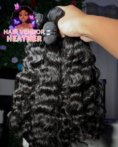 廉价100% 处女角质层对齐天然编织人发12A级越南双拉体波人发束 - Product Image 4