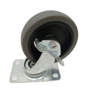 Roulettes en PU grises de haute qualité 100x25 Offre Spéciale plaque de roue de roulette d'hôpital avec frein fabriquées en Chine - Product Image 1