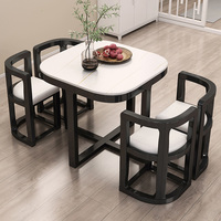 Table à Manger Pliante Ronde en Bois Massif de Luxe, Mobilier Domestique Moderne pour Maison et Cuisine, Petite Table de Cuisine