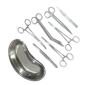 Kit d'instruments chirurgicaux manuels les plus vendus, ciseaux de laboratoire en acier inoxydable, kit chirurgical médical professionnel, ensemble de pansements général - Product Image 4