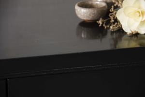 Mesa de consola china antigua Puertas dobles de latón envejecido 4 cajones Diseñador de patas largas Gabinete de TV multifuncional Material de madera - Product Image 2