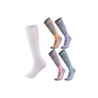 Chaussettes de ski montantes à compression Ski Snowboard Randonnée Chaussettes de sport personnalisées en plein air