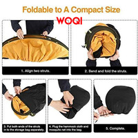 Hamac de camping WQ avec moustiquaire hamac compressible avec sangles d'arbre et mousquetons
