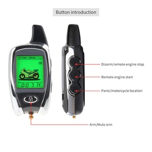 Démarreur à distance réglable en sensibilité pour moto avec alarme et verrouillage - Product Image 3