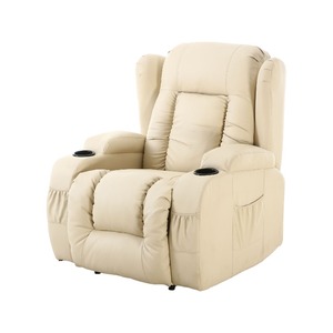 Sillón Reclinable de Cuero PU Giratorio y Mecedora <span class=keywords><strong>para</strong></span> Sala de Estar Sofá de Masaje Eléctrico de Ocio - Product Image 3