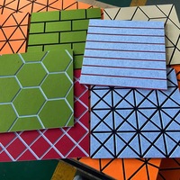 Panneau mural insonorisant à haute densité, design moderne, deux couleurs, panneau acoustique