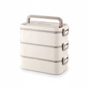High Capacity Insulated Stainless Steel Bento Lunch <b>Box</b> Compartment Sealed Leakproof Tiffin with Cutlery and <b>Storage</b> Features - Product Image 1