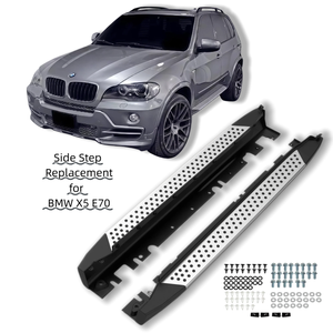 Marchepieds latéraux en aluminium avec surface haute adhérence pour BMW X5 E70 2006 à 2013 - Product Image 1