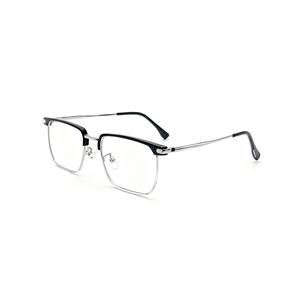 ビッグサイズハーフフレーム光学フレームTR90メタルコンビネーション眼鏡フレーム男性用処方眼鏡 - Product Image 2