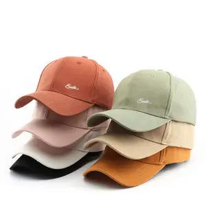 Cappello da papà semplice con cappuccio da baseball non strutturato regolabile con logo personalizzato a 6 pannelli OEM colorato