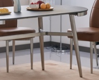 Meja Makan Modern Terlaris, Dapat Diperpanjang, Permukaan Batu Sinter, Kaki Baja Anti Karat Berlapis Emas, Cocok untuk Apartemen dan Hotel