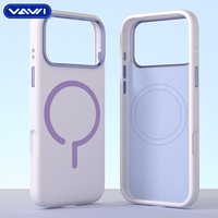 Funda de Silicona Líquida VAWI S071 para iPhone 17 Pro Max, Marco Metálico para Lente, Funda Antigolpes para Huawei P70 Pro