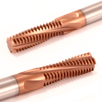 Outils de fraisage CNC Azzkor, fraises à filetage en carbure de tungstène HRC65, 4 cannelures, fraises à denture complète