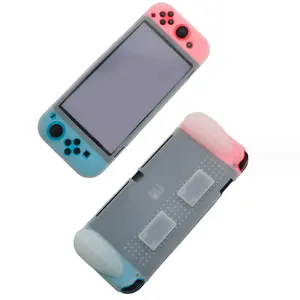 Anti damla anti çizik kayış 2 oyun kartı yuvası silikon koruyucu durumlarda Nintendo anahtarı OLED konsolu koruma kapağı