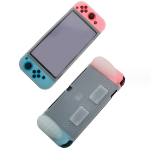 Étui de <span class=keywords><strong>protection</strong></span> en silicone anti-chute et anti-rayures avec 2 emplacements pour cartes de jeu pour console Nintendo <span class=keywords><strong>Switch</strong></span> <span class=keywords><strong>OLED</strong></span> - Product Image 1