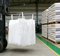 Sacs en vrac PP blancs à quatre boucles de suspension, 1 tonne, épaissis, flexibles, FIBC, conteneurs intermédiaires, sacs de précompactage, vente en gros