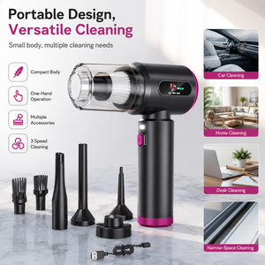 Mini <b>Portable</b> <b>Vacuum</b> Cleaner 100W High Power Brushless Motor 20KPa Suction Cordless Handheld <b>Vacuum</b> for Car Home Office Cleaning - Product Image 4