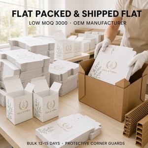 Boîte pliante personnalisée en carton blanc pour bougies de <span class=keywords><strong>SPA</strong></span> d'hôtel, couleur or <span class=keywords><strong>champagne</strong></span>, pour bougies de soja, faible MOQ - Product Image 5