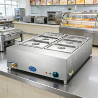 Table de maintien au chaud des aliments pour cafétéria commerciale HELAXEN - Comptoir de service de plats chauds, de soupes et de bouillies